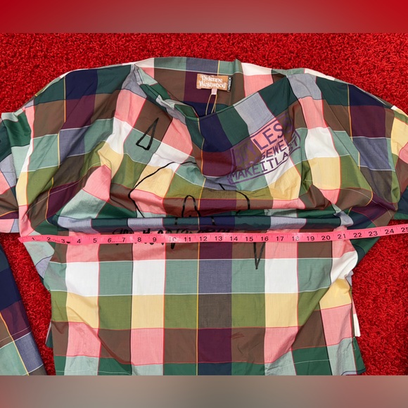 Vivienne Westwood SS18 UNISEX MOTHERFUCKERS WILMA SHIRT CHECK SIZE I BRAND NEW - Picture 15 of 16
